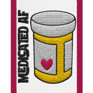 Medicated AF - Embroidered Garbadge - Image 1