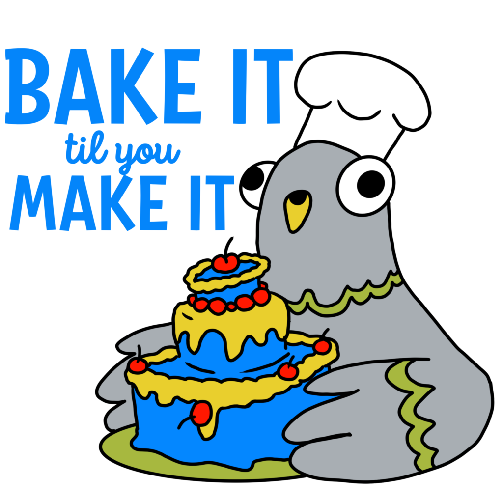 Bake It til you Make It - Embroidered Garbadge