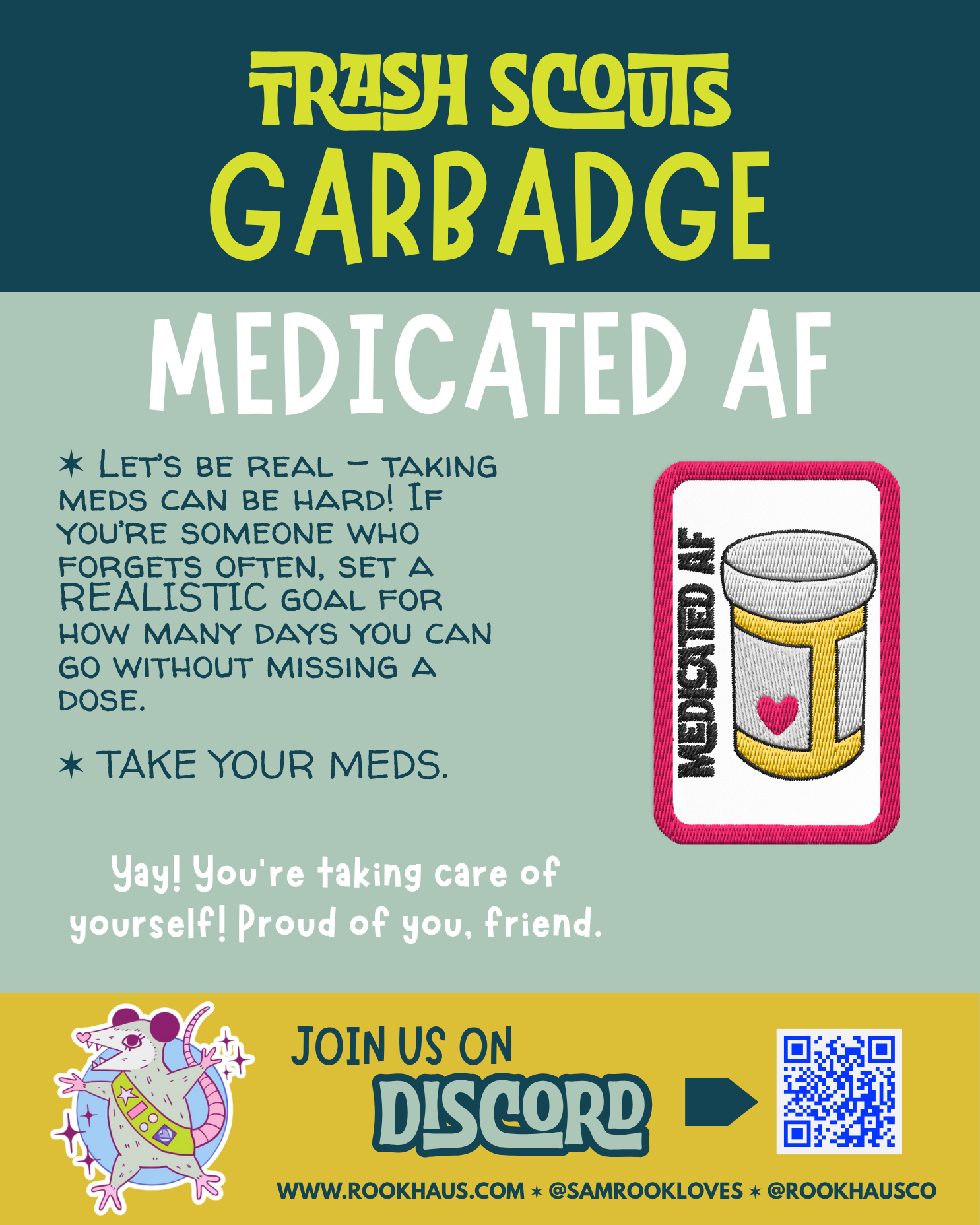 Medicated AF - Embroidered Garbadge - Image 3