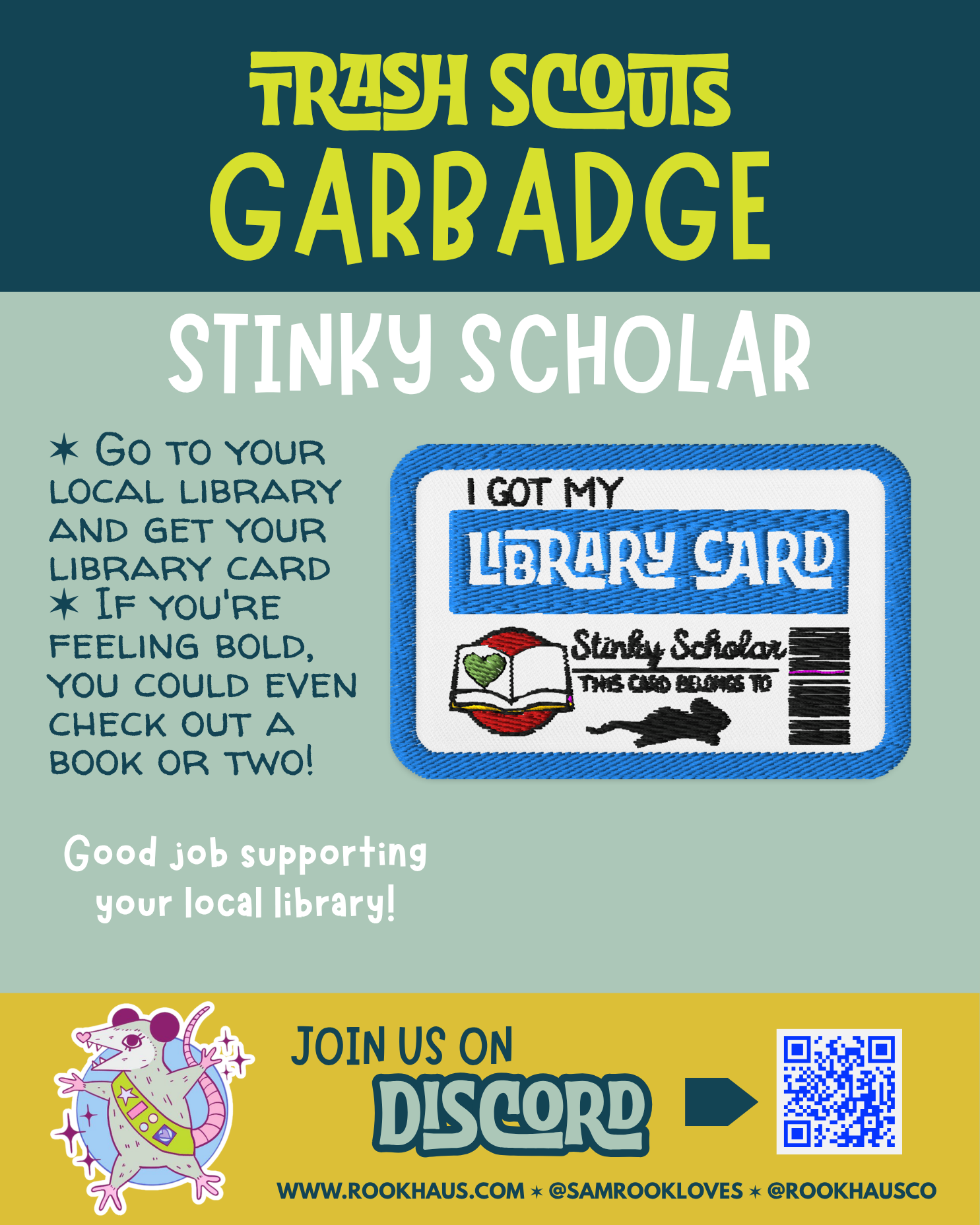 Stinky Scholar - Embroidered Garbadge - Image 2