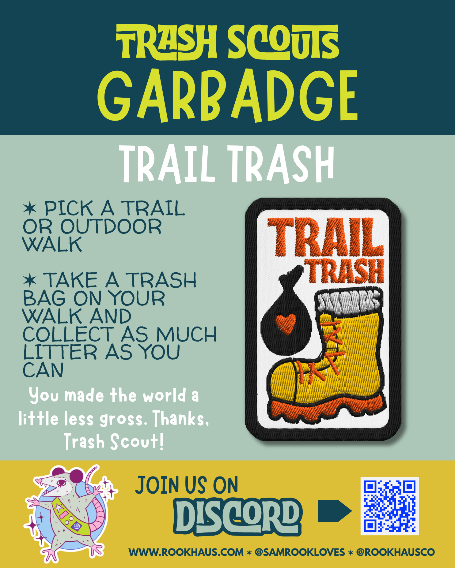 Trail Trash - Embroidered Garbadge - Image 4