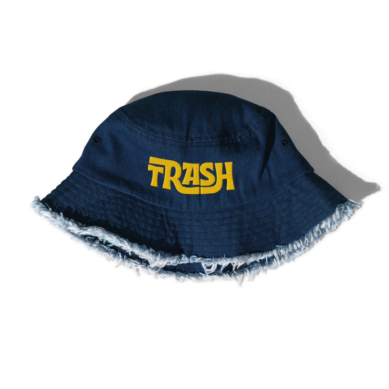 TRASH - Distressed denim bucket hat - Image 4