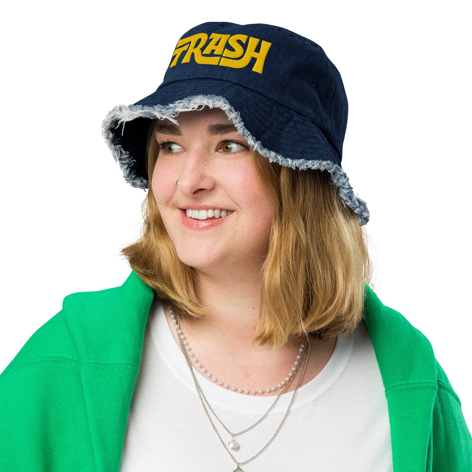 TRASH - Distressed denim bucket hat - Image 10