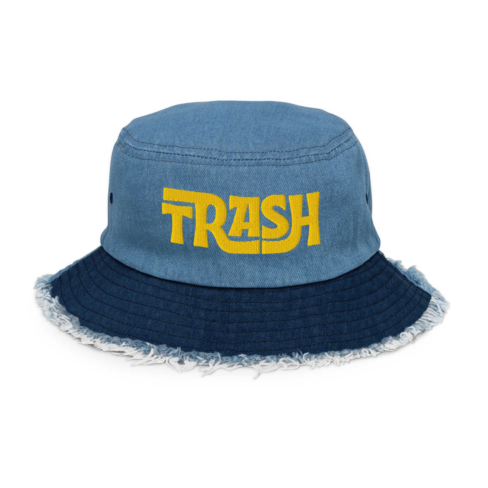 TRASH - Distressed denim bucket hat - Image 2