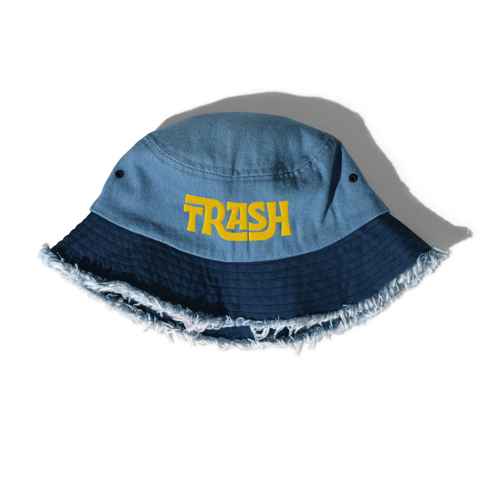 TRASH - Distressed denim bucket hat - Image 5