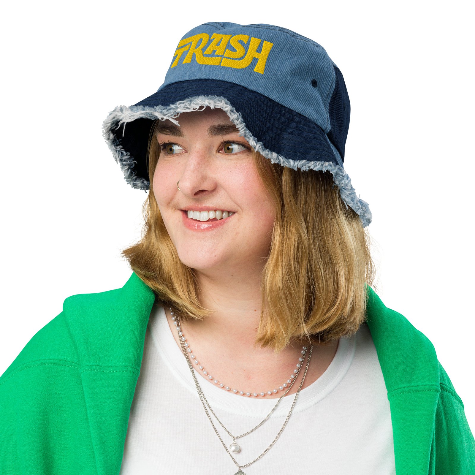 TRASH - Distressed denim bucket hat - Image 11