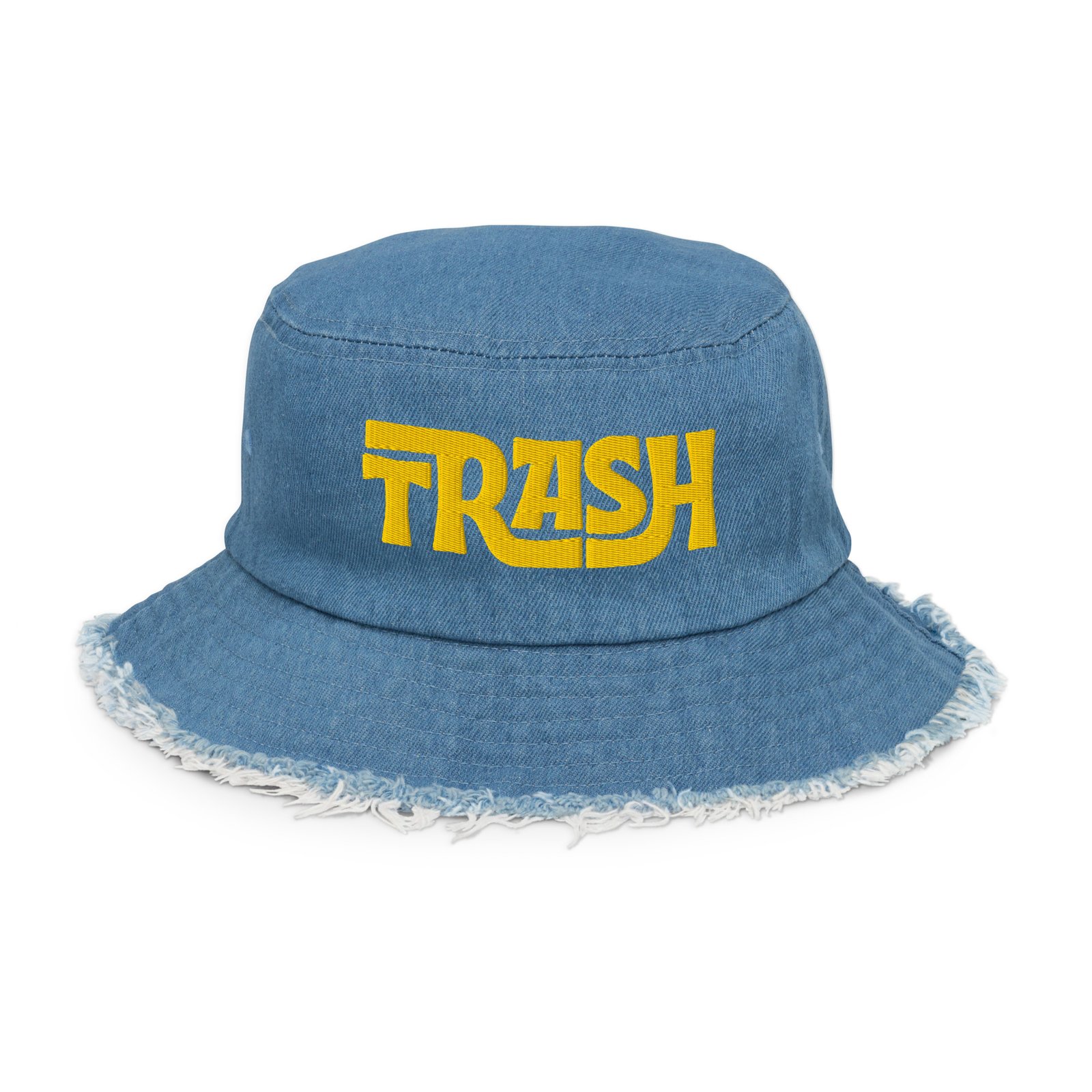 TRASH - Distressed denim bucket hat - Image 3