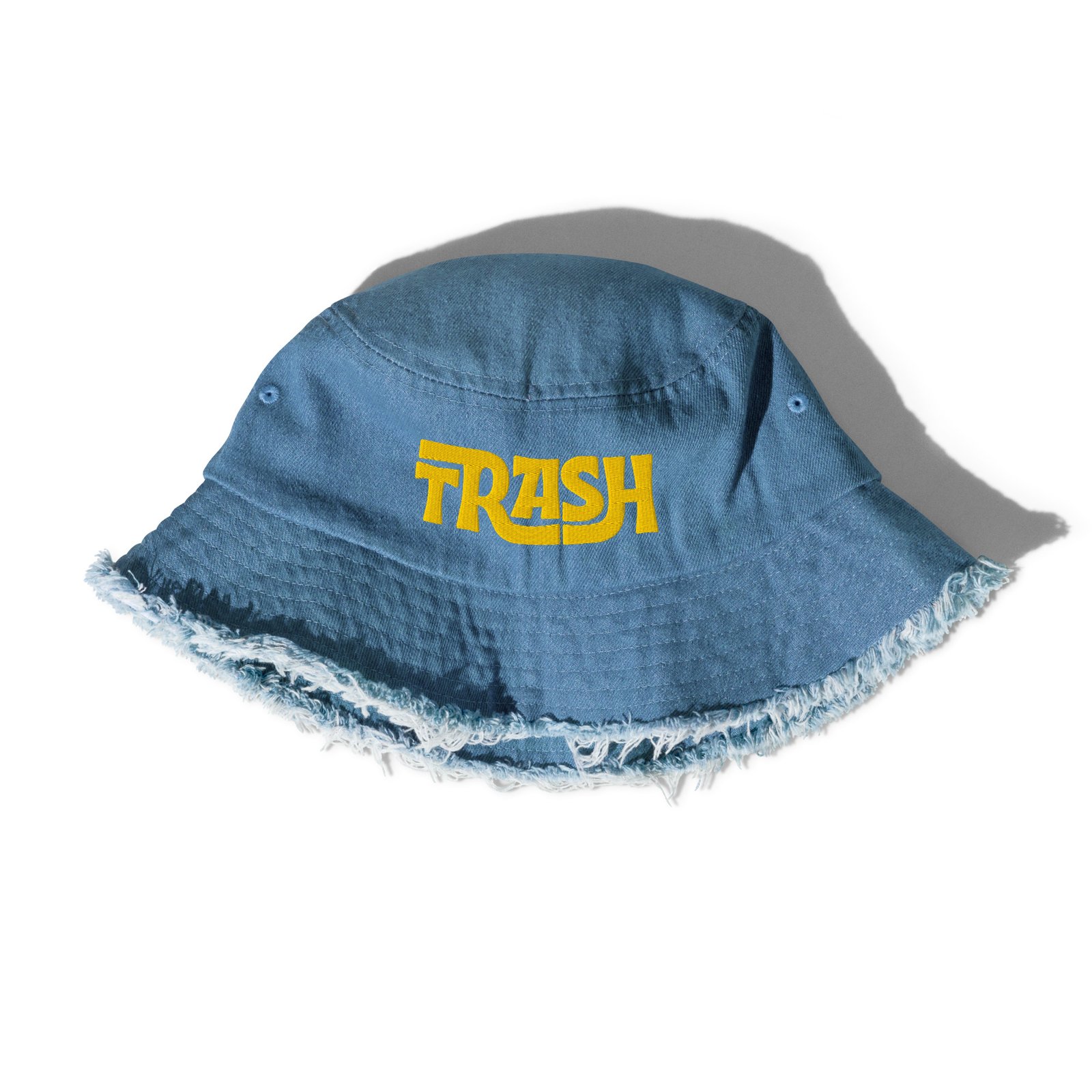 TRASH - Distressed denim bucket hat - Image 6