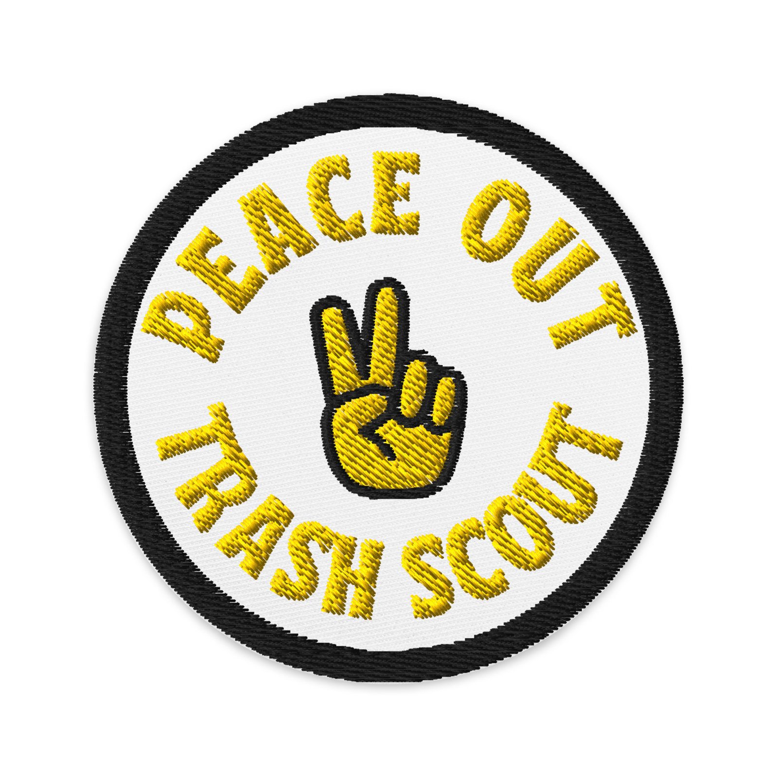 Peace Out Trash Scout - Embroidered Garbadge