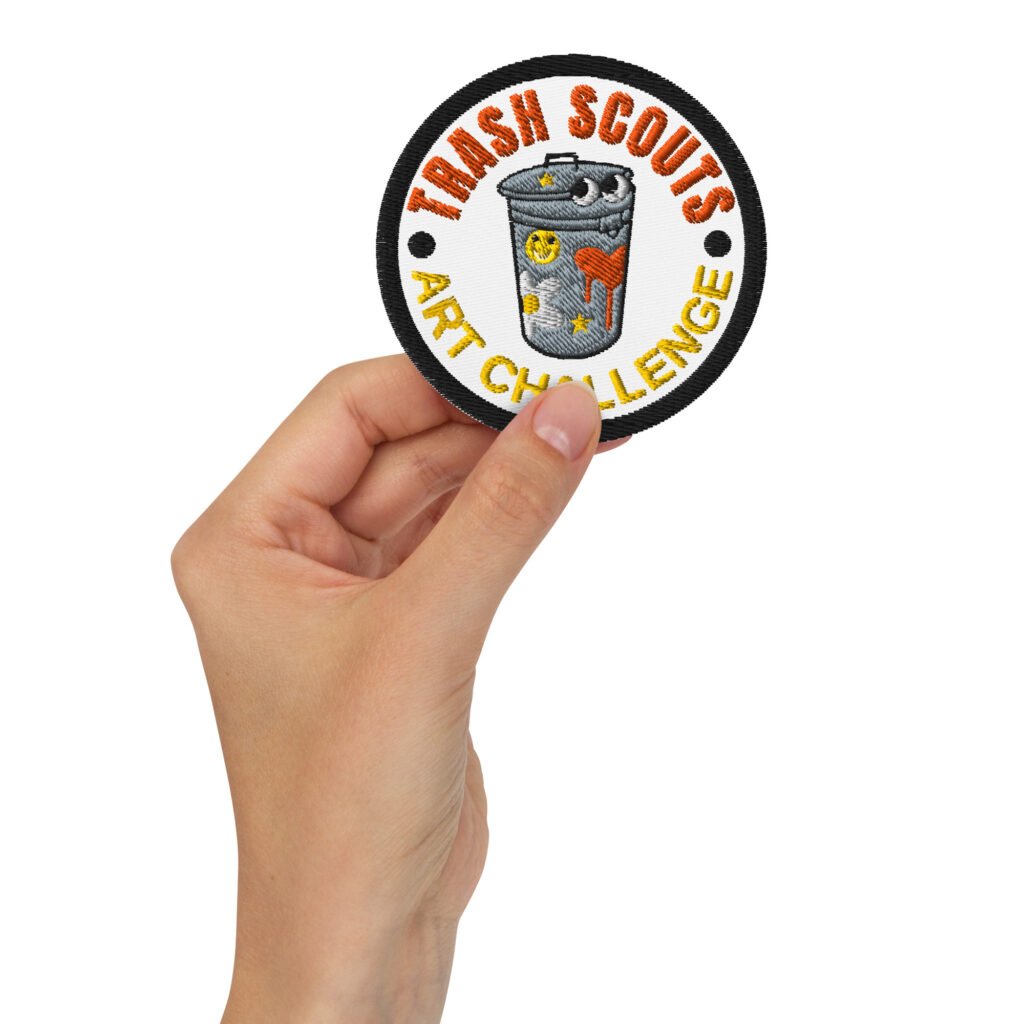 Trash Scouts Art Challenge - Embroidered Garbadge
