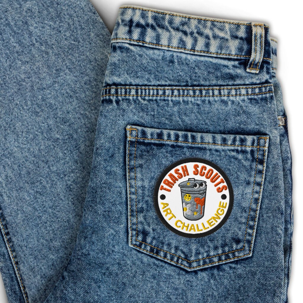 Trash Scouts Art Challenge - Embroidered Garbadge