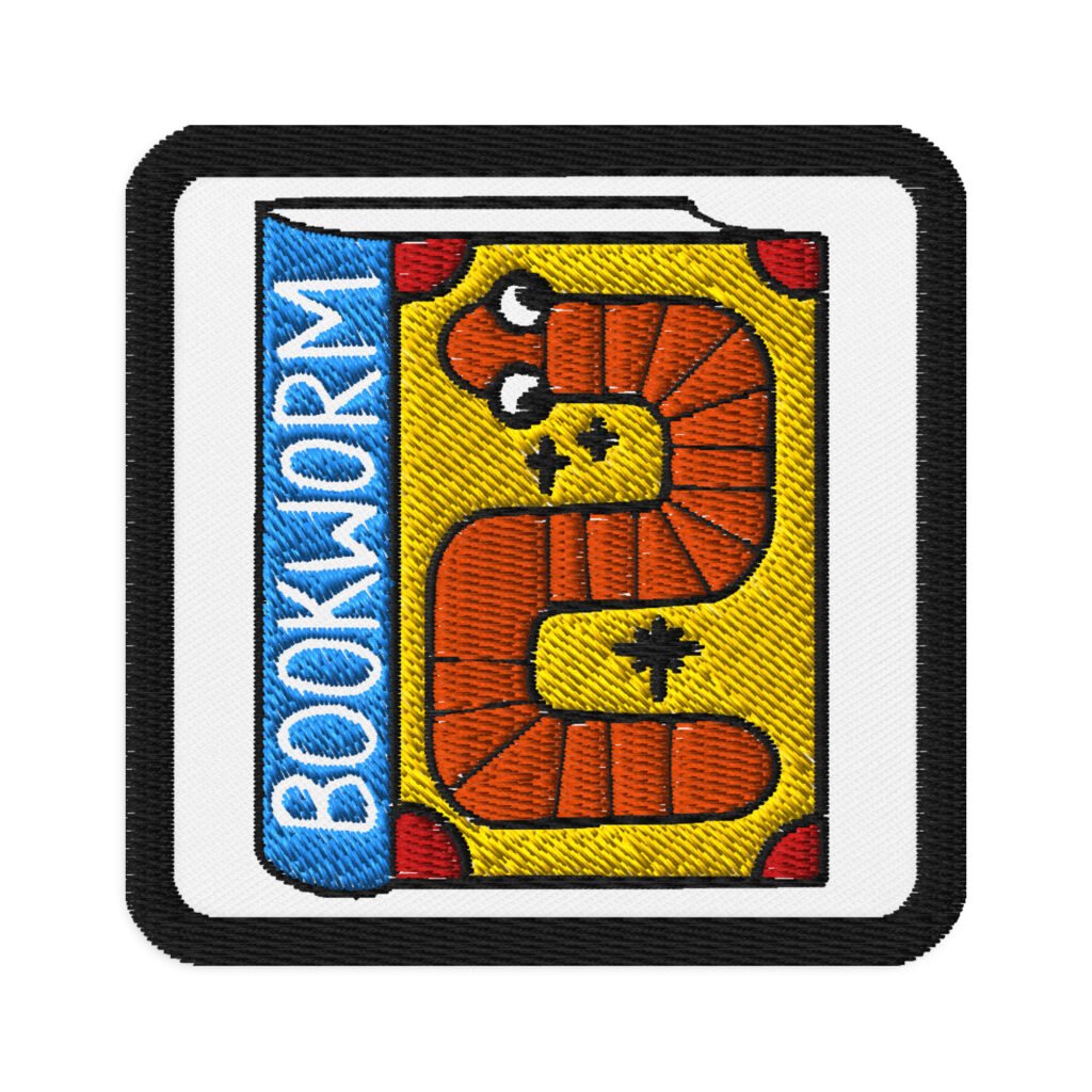 Bookworm - Embroidered Garbadge