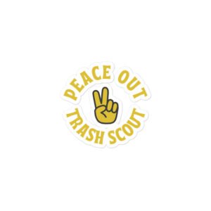 Peace Out Trash Scout - Garbadge - Sticker - Image 1
