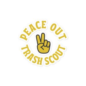Peace Out Trash Scout - Garbadge - Sticker - Image 2