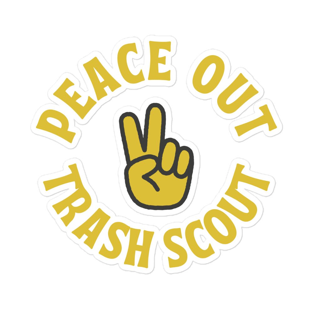 Peace Out Trash Scout - Garbadge - Sticker - Image 3