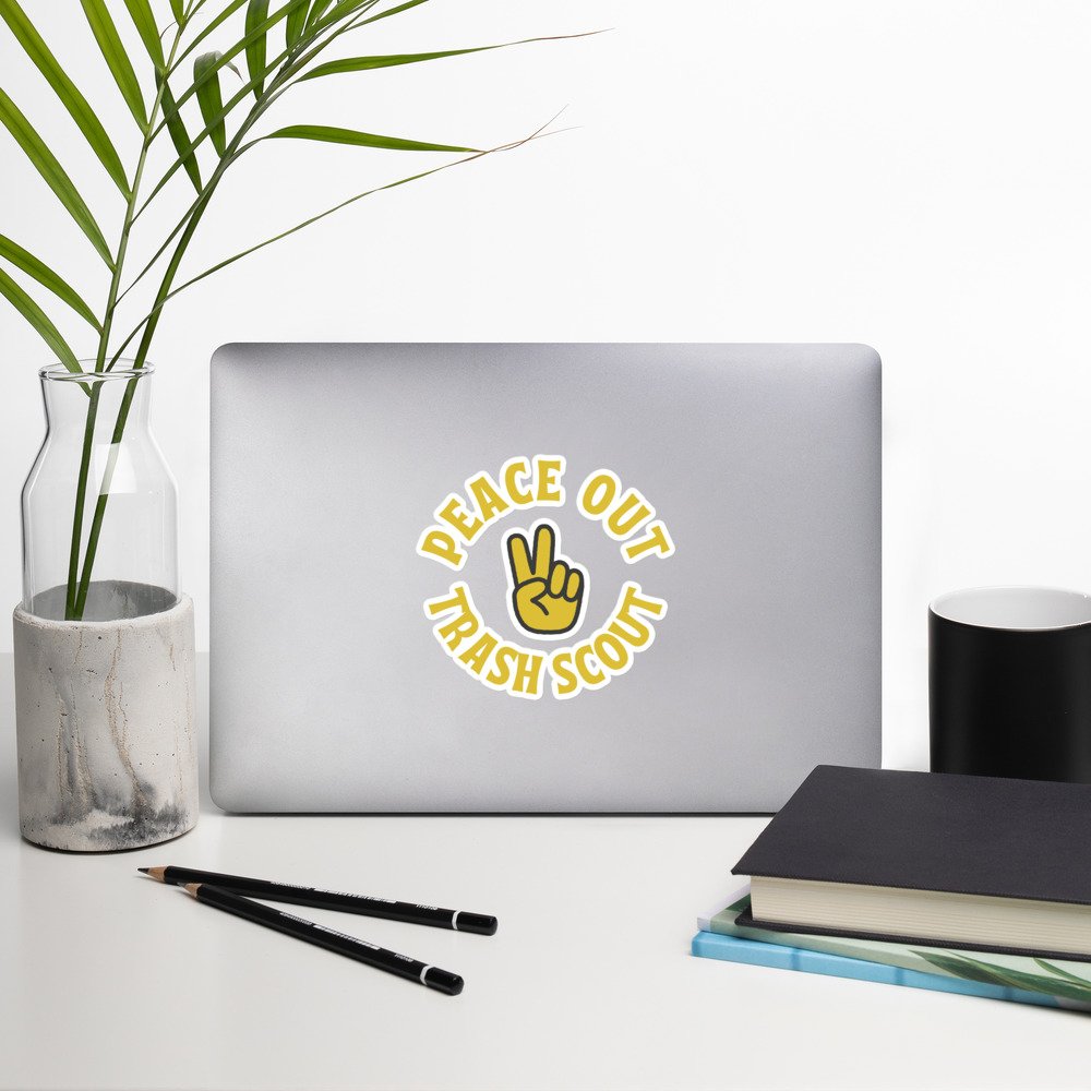 Peace Out Trash Scout - Garbadge - Sticker - Image 11