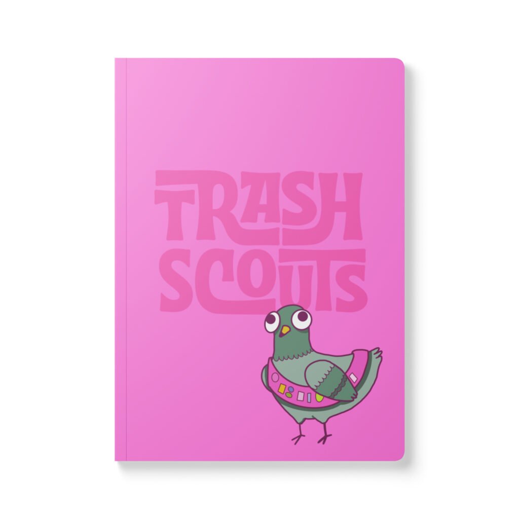 Trash Scouts Pigeon - Softcover journal with inside prints