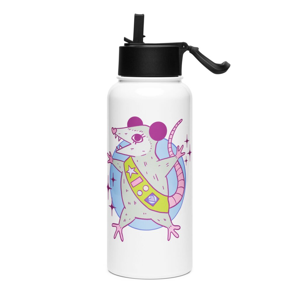Trash Scouts Water Bottle - Stainless Steel w Straw