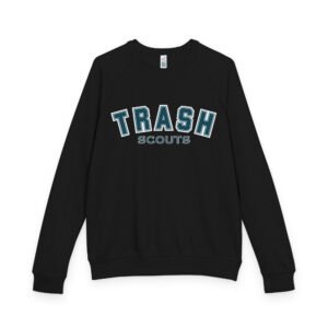 Trash U - Collegiate French terry raglan crewneck